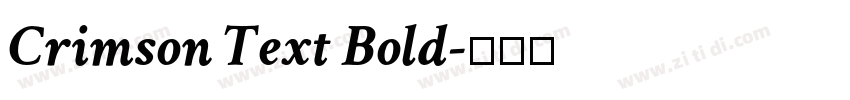 Crimson Text Bold字体转换